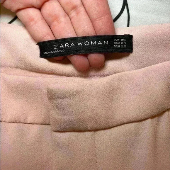 Zara - Pink Polyester Pants - Picture 3 of 11